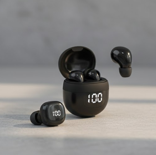 Invisible Headphones Mini Earphones Wireless Bluetooth Earbuds with Microphone Noise Reduction