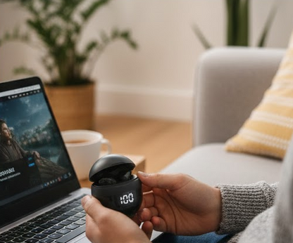 Invisible Headphones Mini Earphones Wireless Bluetooth Earbuds with Microphone Noise Reduction